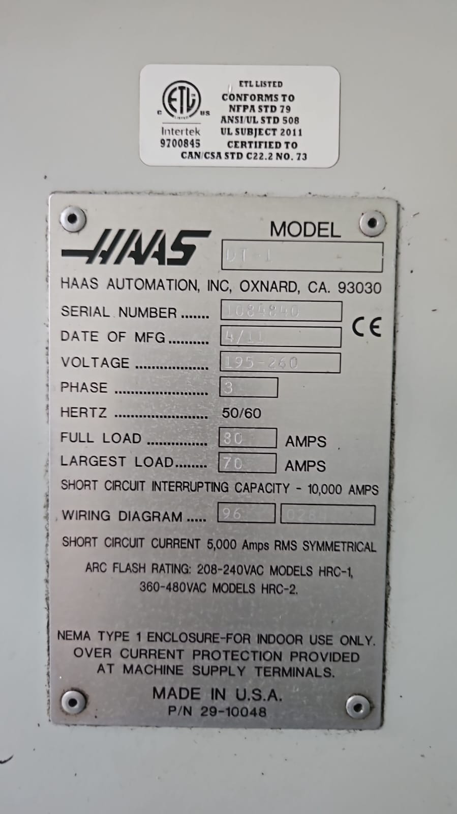 Centro de Usinagem Vertical Haas DT1 BT30 10000 RPM 20 Ferramentas - Imagem 5